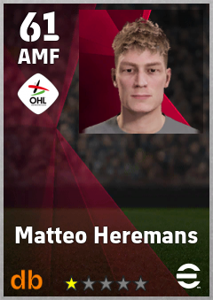 Matteo Heremans — AMF, OVR 61, MAX 61