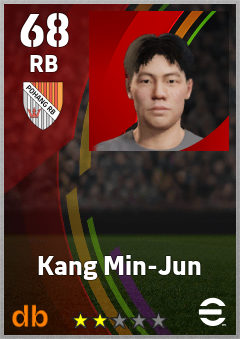 Kang Min-Jun — RB, OVR 68, MAX 68