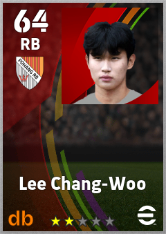 Lee Chang-Woo — RB, OVR 64, MAX 64