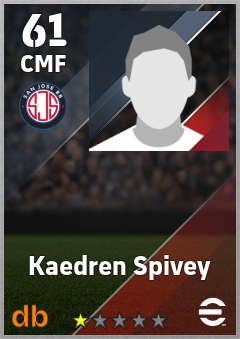 Kaedren Spivey — CMF, OVR 61, MAX 61