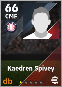 Kaedren Spivey — CMF, OVR 66, MAX 66