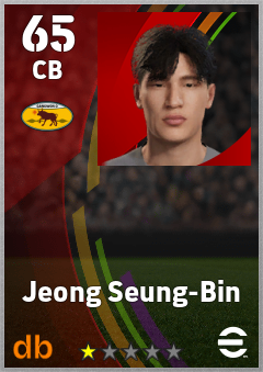 Jeong Seung-Bin — CB, OVR 65, MAX 65