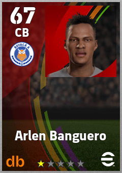 Arlen Banguero — CB, OVR 67, MAX 67