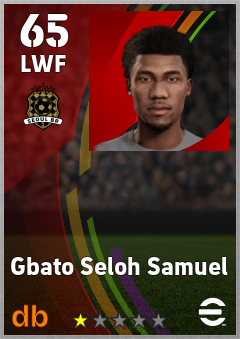 Gbato Seloh Samuel — LWF, OVR 65, MAX 65