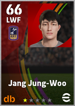Jang Jung-Woo — LWF, OVR 66, MAX 66