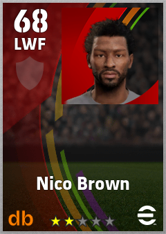 Nico Brown eFootball player card