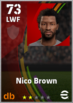 Nico Brown eFootball player card