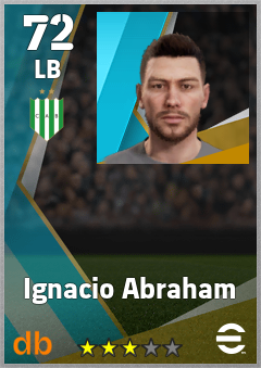 Ignacio Abraham — LB, OVR 72, MAX 72