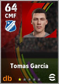 Tomas García — CMF, OVR 64, MAX 64