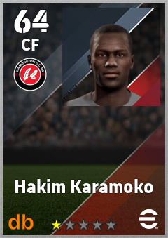 Hakim Karamoko — CF, OVR 64, MAX 64