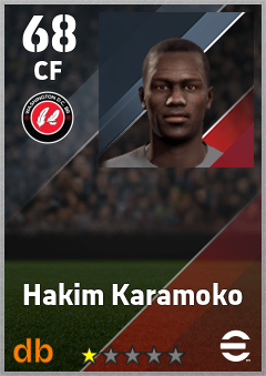 Hakim Karamoko — CF, OVR 68, MAX 68