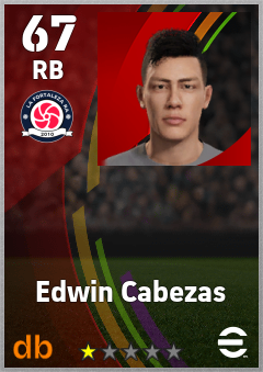 Edwin Cabezas — RB, OVR 67, MAX 67