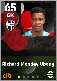 Richard Monday Ubong — GK, OVR 65, MAX 65