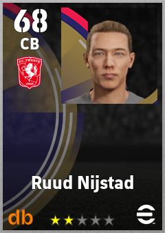 Ruud Nijstad — CB, OVR 68, MAX 68