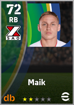 Maik — RB, OVR 72, MAX 72