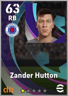 Zander Hutton — RB, OVR 63, MAX 63