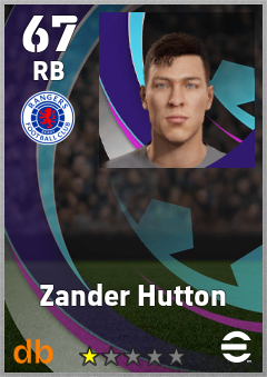 Zander Hutton — RB, OVR 67, MAX 67