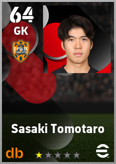 Sasaki Tomotaro — GK, OVR 64, MAX 64
