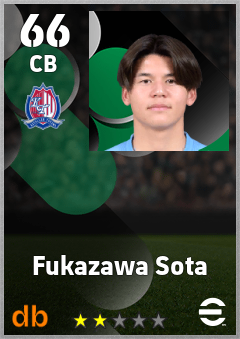 Fukazawa Sota — CB, OVR 66, MAX 66