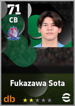 Fukazawa Sota — CB, OVR 71, MAX 71