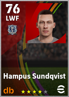 Hampus Sundqvist — LWF, OVR 76, MAX 76