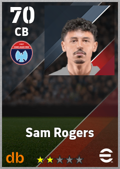 Sam Rogers — CB, OVR 70, MAX 70