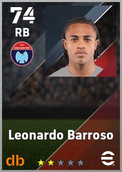 Leonardo Barroso — RB, OVR 74, MAX 74