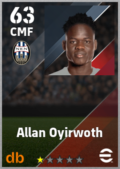 Allan Oyirwoth — CMF, OVR 63, MAX 63