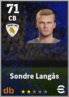 Sondre Langås — CB, OVR 71, MAX 71