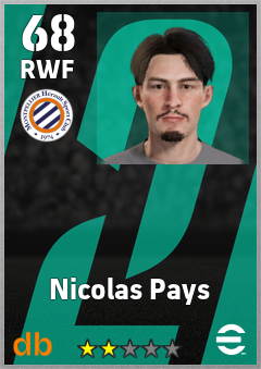 Nicolas Pays — RWF, OVR 68, MAX 68