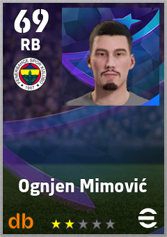 Ognjen Mimović — RB, OVR 69, MAX 69