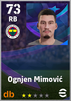 Ognjen Mimović — RB, OVR 73, MAX 73