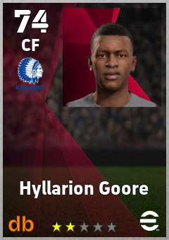 Hyllarion Goore — CF, OVR 74, MAX 74