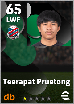 Teerapat Pruetong — LWF, OVR 65, MAX 65