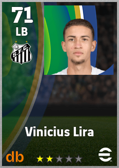 Vinicius Lira — LB, OVR 71, MAX 71