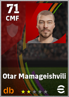 Otar Mamageishvili — CMF, OVR 71, MAX 71