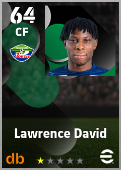 Lawrence David — CF, OVR 64, MAX 64