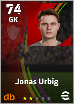 Jonas Urbig — GK, OVR 74, MAX 74