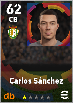 Carlos Sánchez — CB, OVR 62, MAX 62