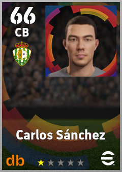 Carlos Sánchez — CB, OVR 66, MAX 66