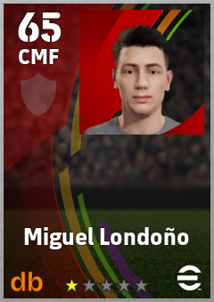 Miguel Londoño — CMF, OVR 65, MAX 65