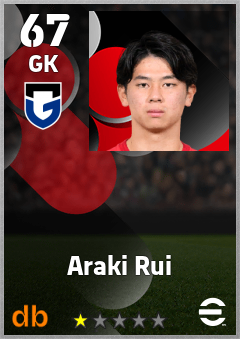 Araki Rui — GK, OVR 67, MAX 67