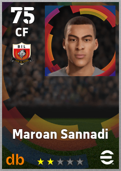 Maroan Sannadi — CF, OVR 75, MAX 75