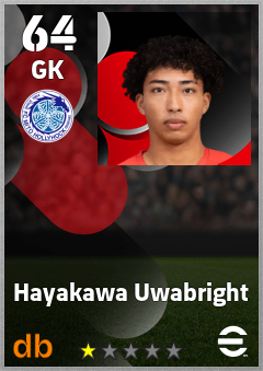 Hayakawa Uwabright — GK, OVR 64, MAX 64
