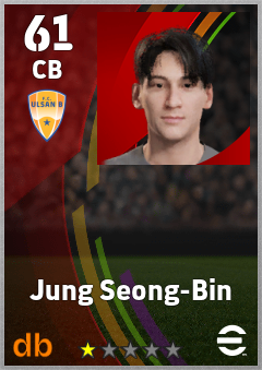 Jung Seong-Bin — CB, OVR 61, MAX 61