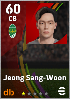 Jeong Sang-Woon — CB, OVR 60, MAX 60