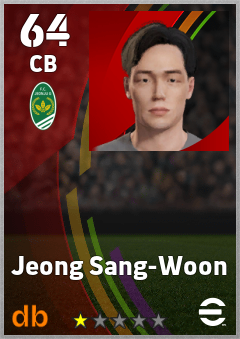 Jeong Sang-Woon — CB, OVR 64, MAX 64