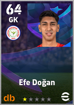 Efe Doğan — GK, OVR 64, MAX 64