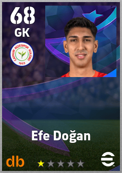 Efe Doğan — GK, OVR 68, MAX 68