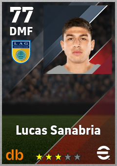 Lucas Sanabria — DMF, OVR 77, MAX 77